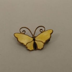 David Anderson Sterling Yellow Enamel Butterfly